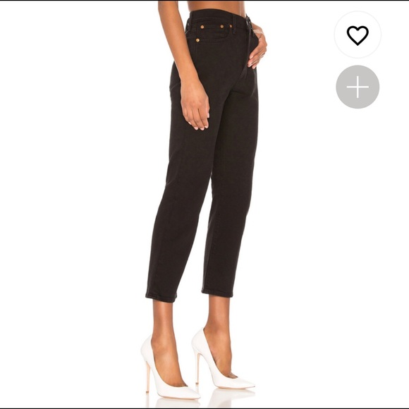 Levi's Wedgie Straight Black Jeans - Picture 7 of 9